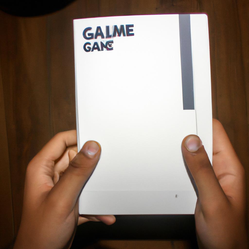 Person holding a game manual